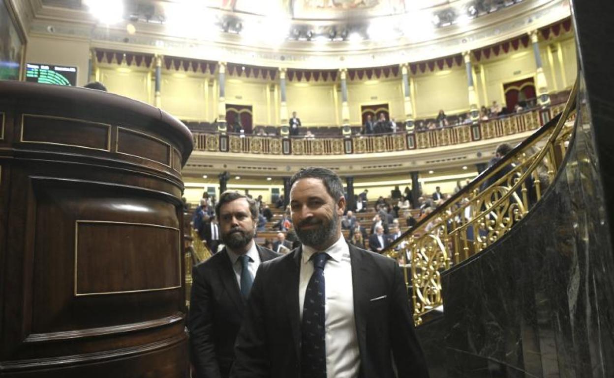 Santiago Abascal, en el Congreso.