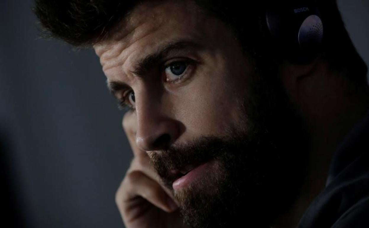 Gerad Piqué, durante la rueda de prensa. 