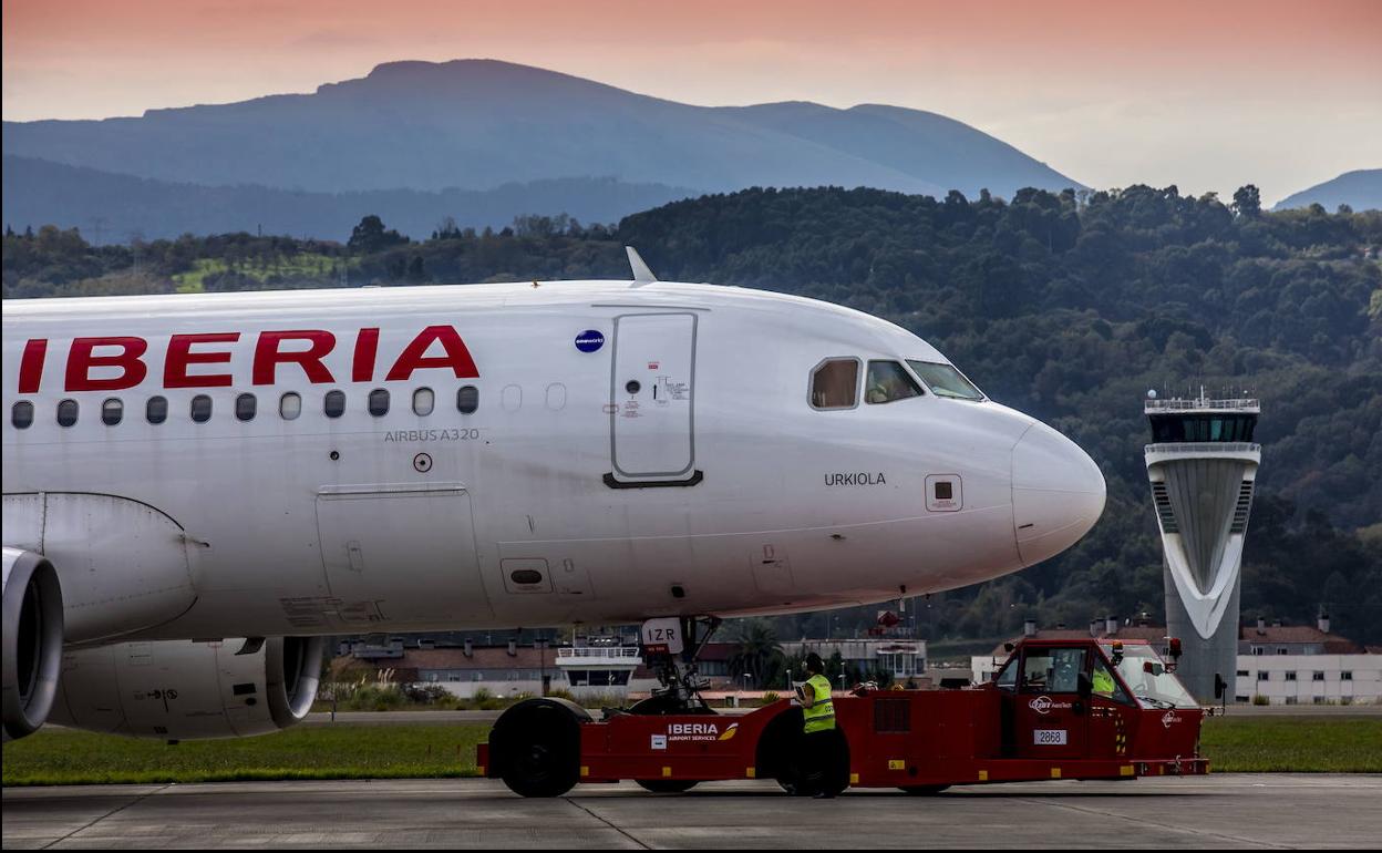 Un avión de Iberia.