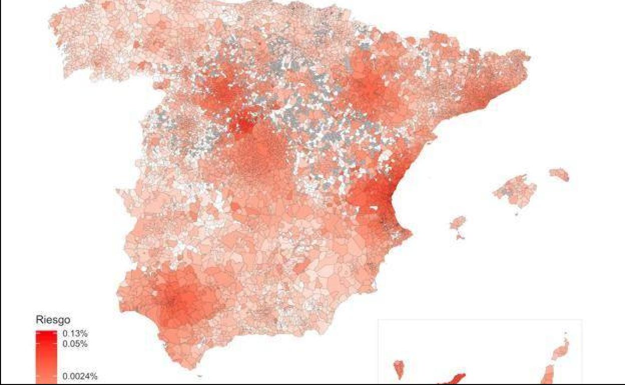 Diseñan un mapa que predice los nuevos contagios por coronavirus según las zonas de España