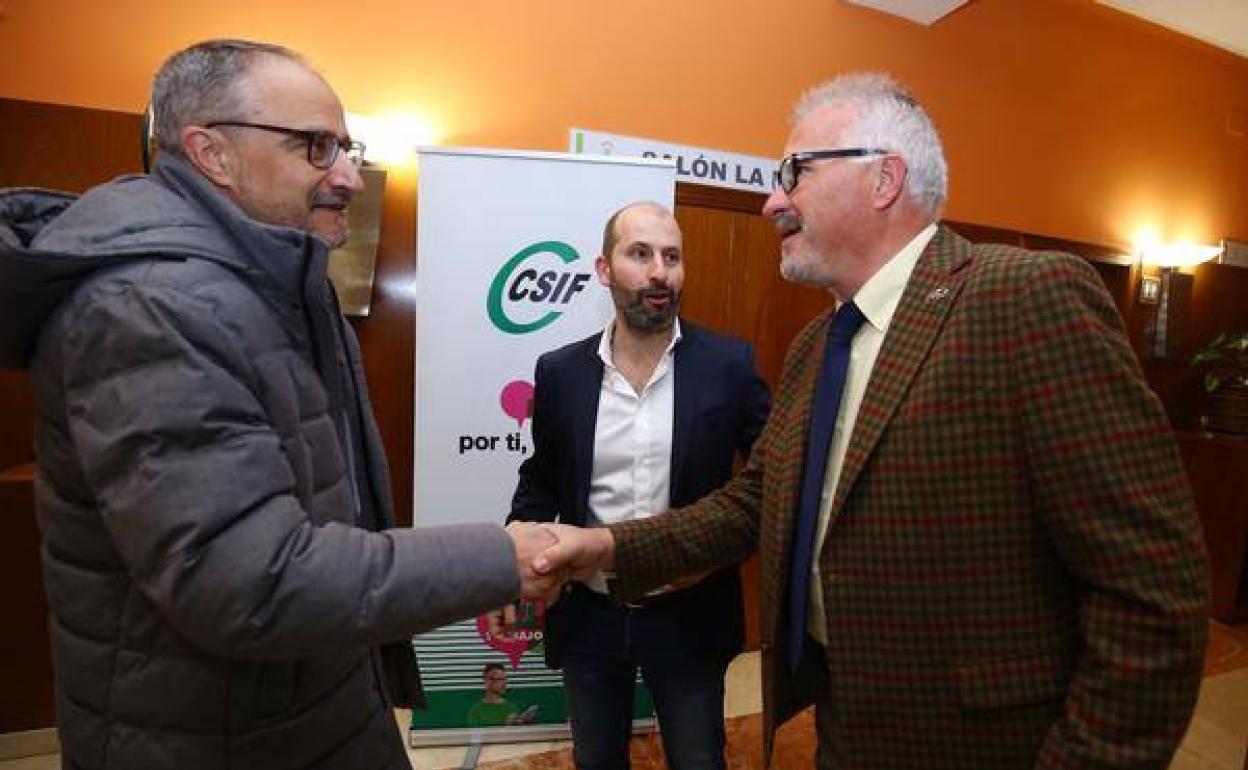 El alcalde de Ponferrada junto al presidente nacional de Sanidad de CSIF.