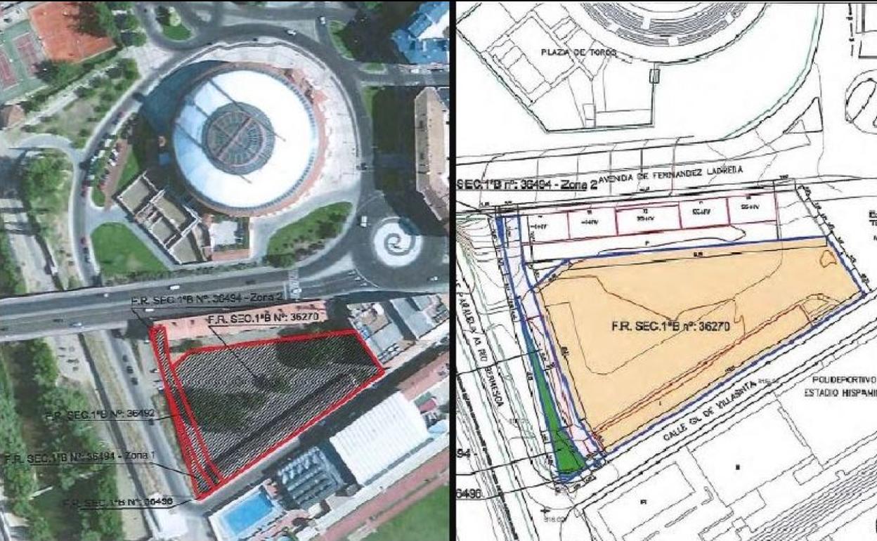 Imagen sobre plano de las parcelsas que ahora salen a la venta.