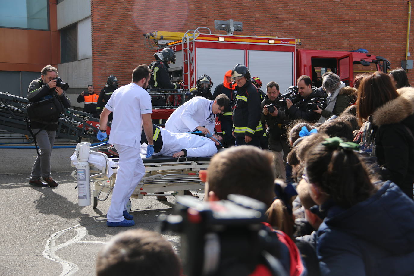 Fotos: Simulacro en el Hospital San Juan de Dios de León