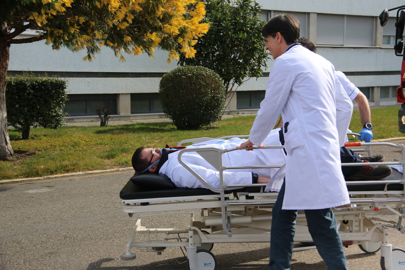 Fotos: Simulacro en el Hospital San Juan de Dios de León