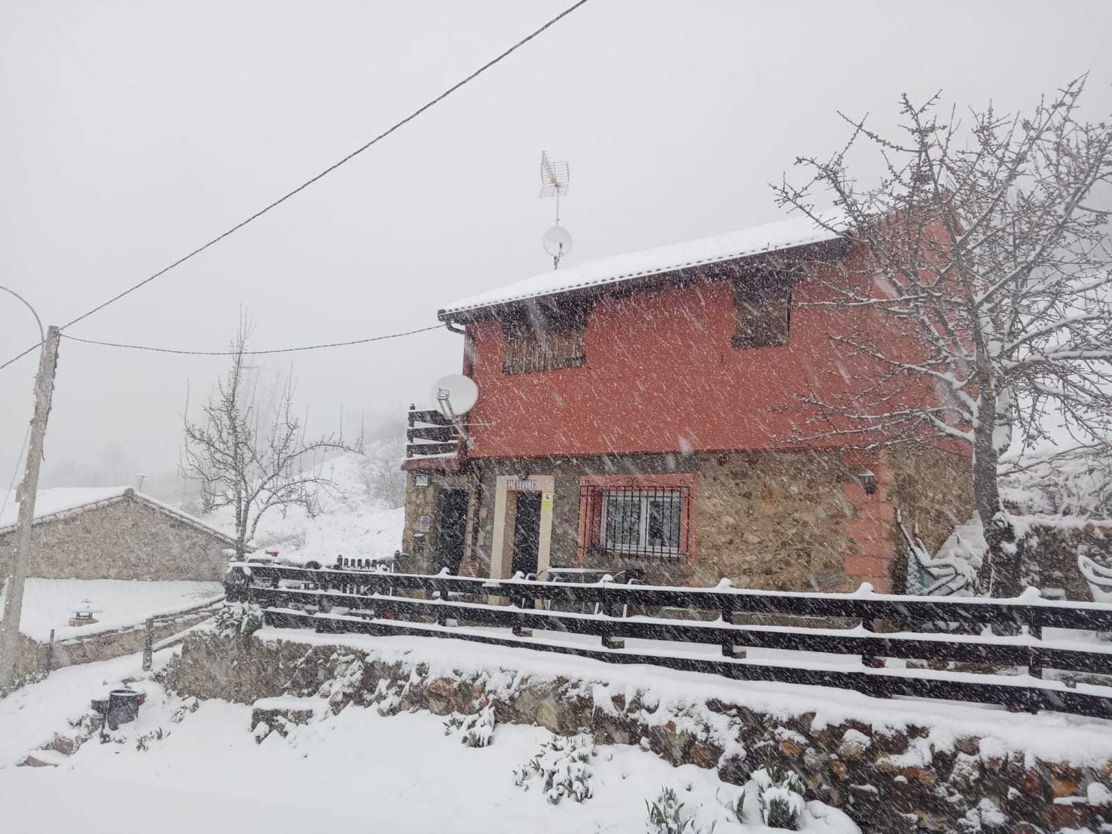 La comarca de Valderrueda afectada por el temporal de nieve.