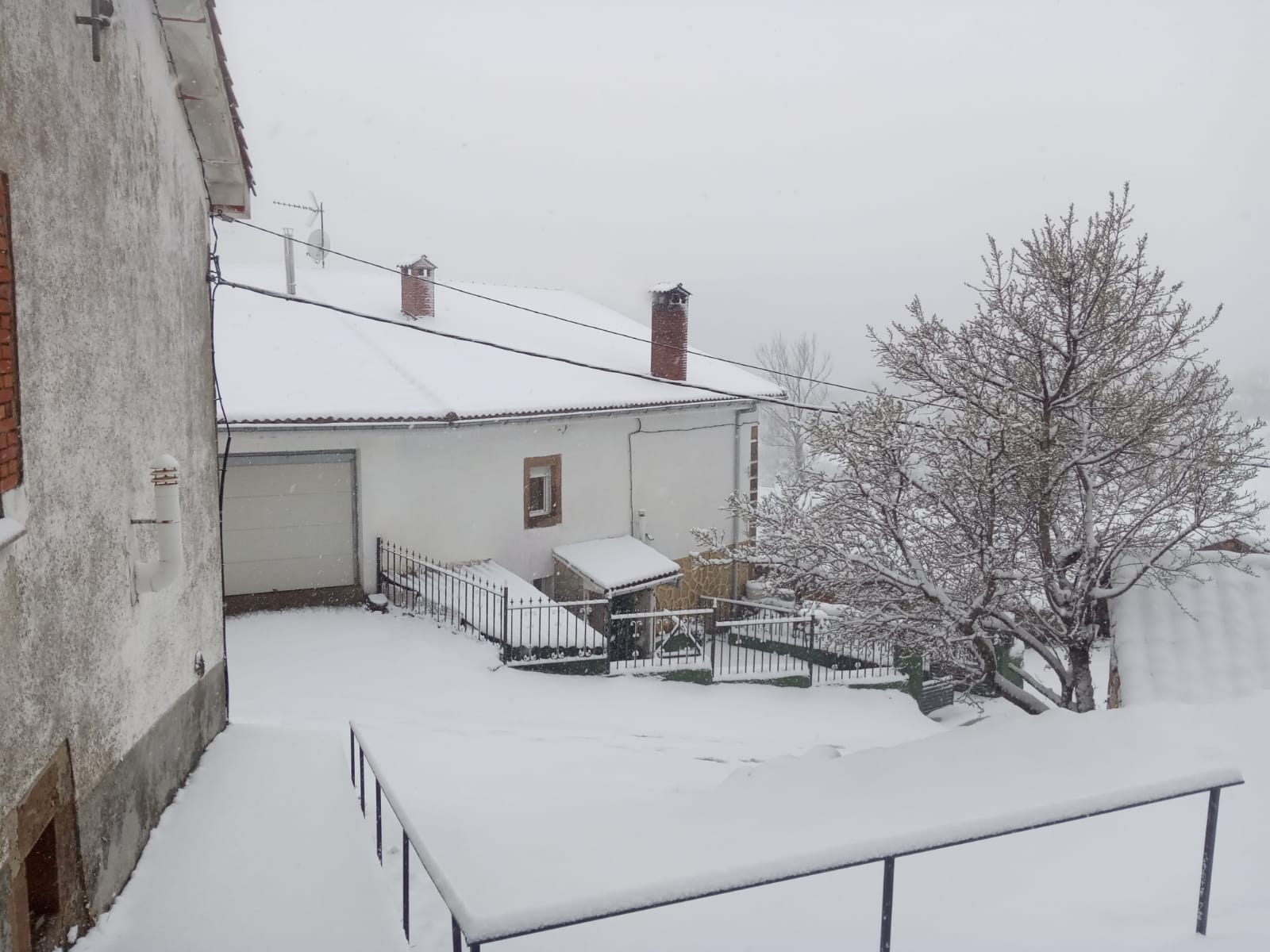 La comarca de Valderrueda afectada por el temporal de nieve.