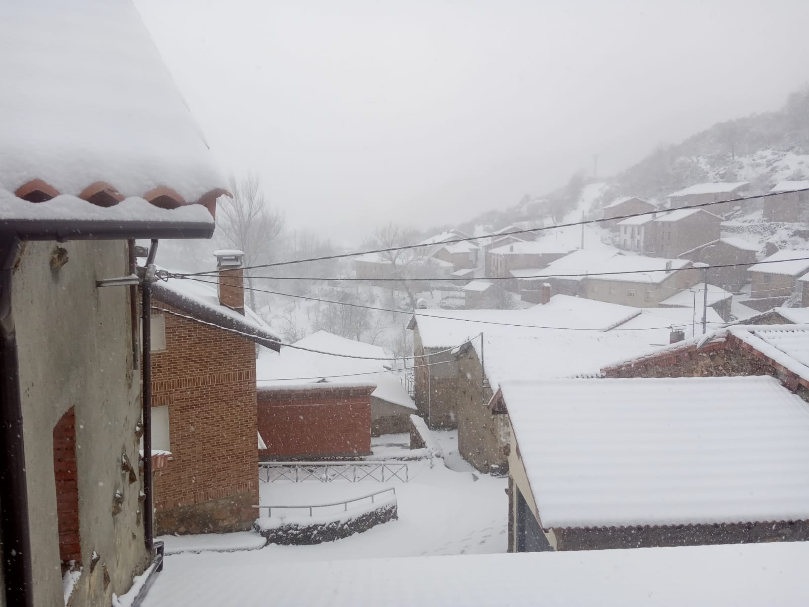 La comarca de Valderrueda afectada por el temporal de nieve.