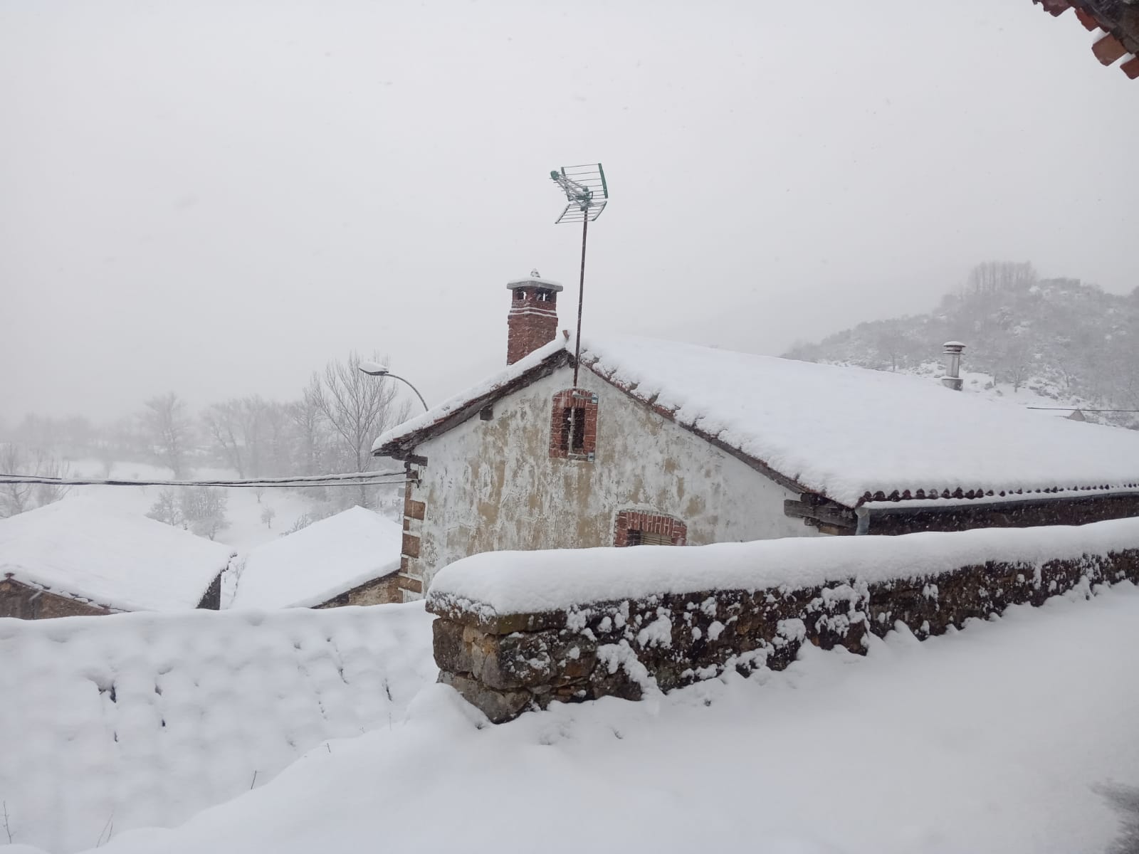 La comarca de Valderrueda afectada por el temporal de nieve.