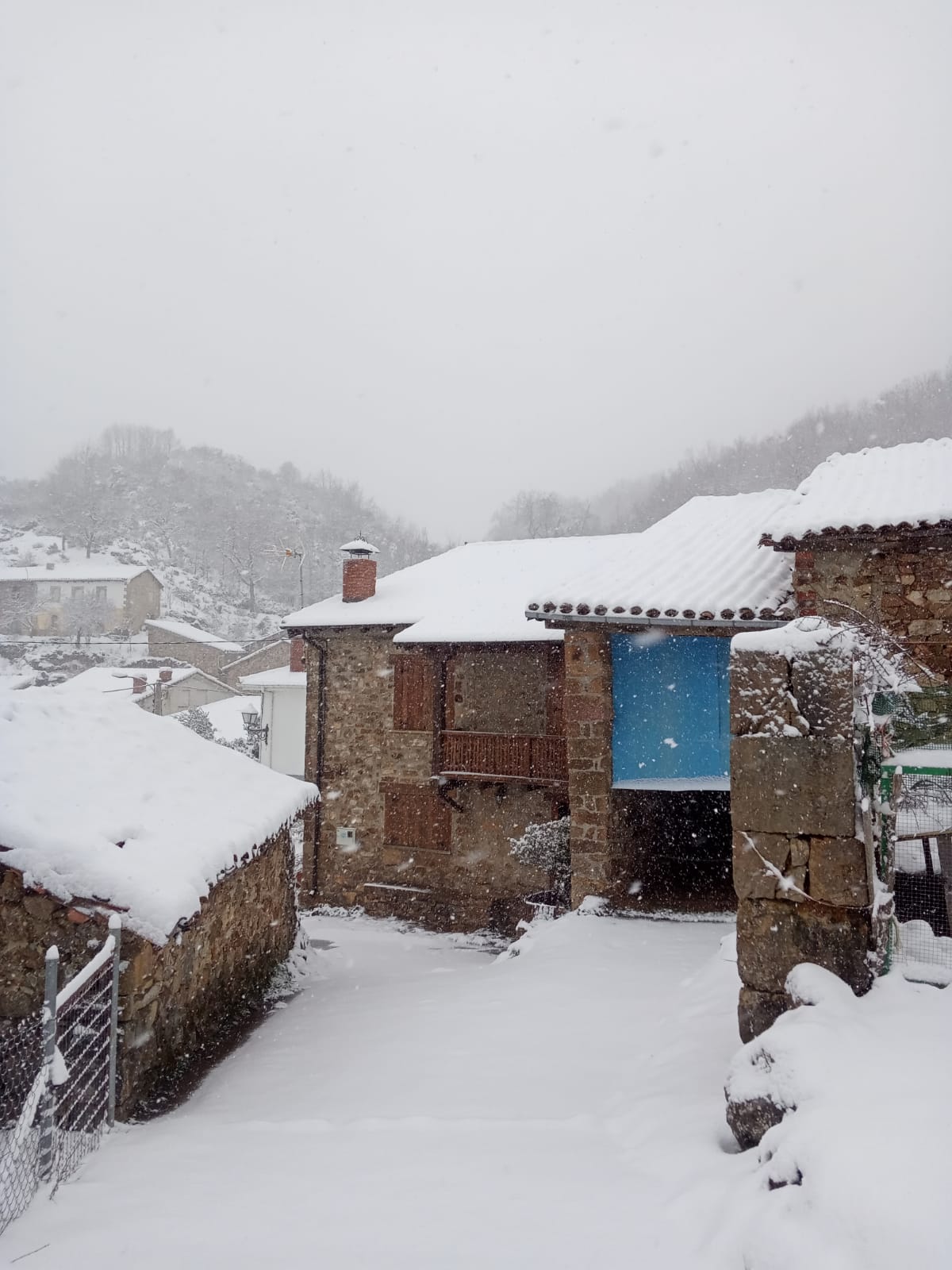 La comarca de Valderrueda afectada por el temporal de nieve.