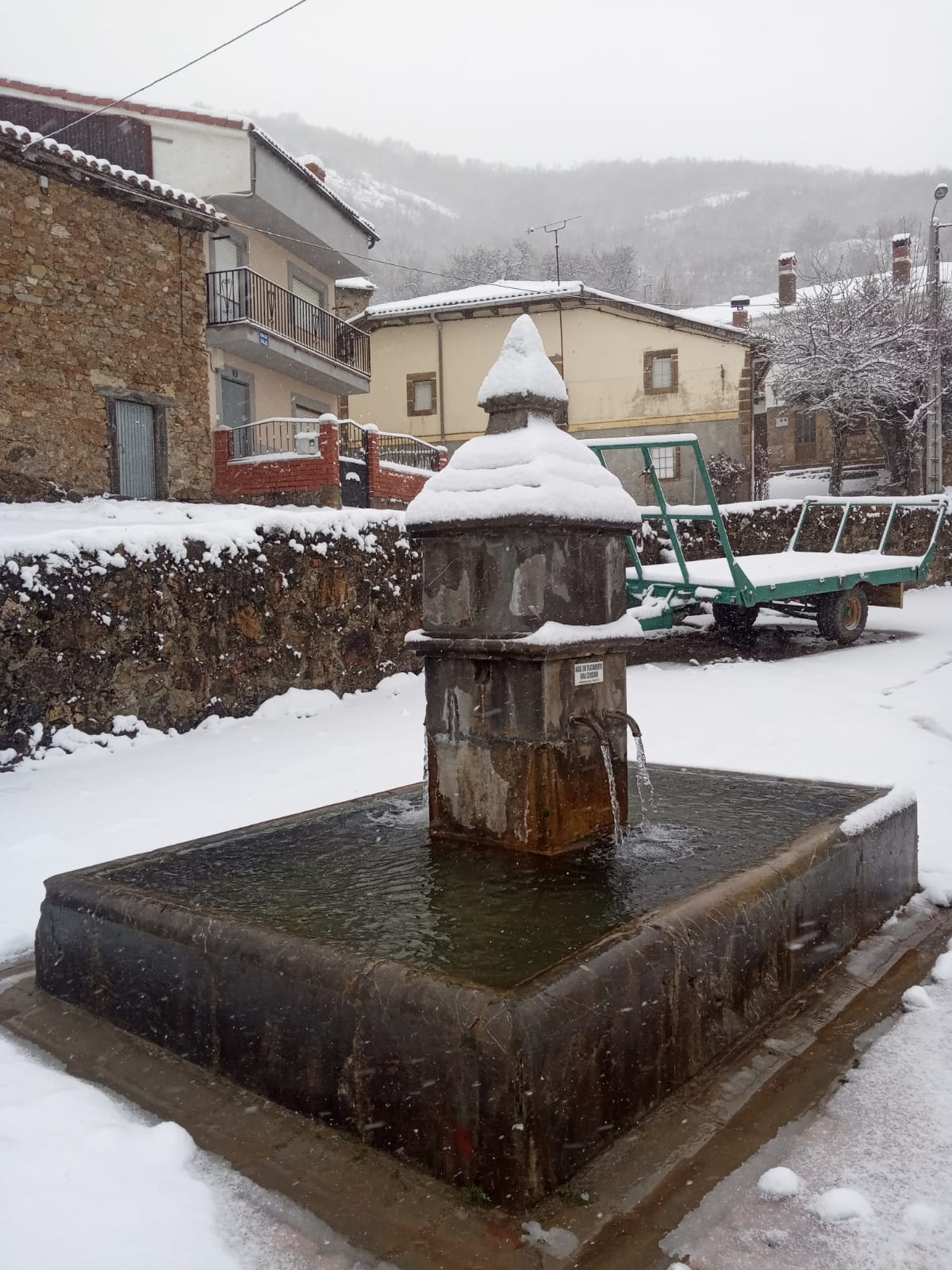 La comarca de Valderrueda afectada por el temporal de nieve.