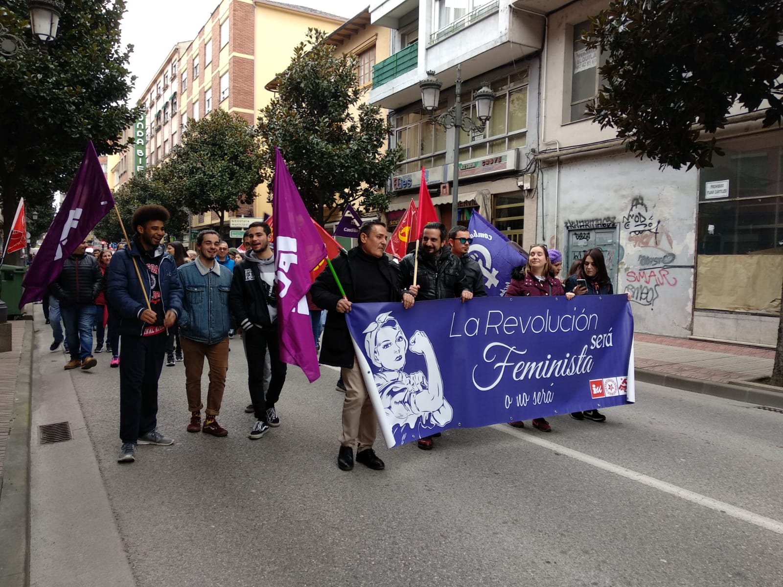 Manifestación en Ponferrada con motivo del Día Internacional de la Mujer