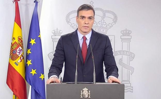 Pedro Sánchez, durante la comparecencia de este viernes.