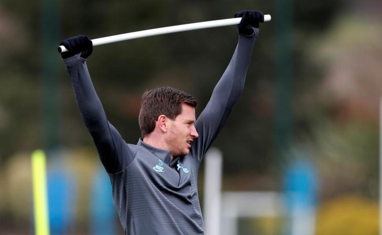 Jan Vertonghen, durante un entrenamiento. 