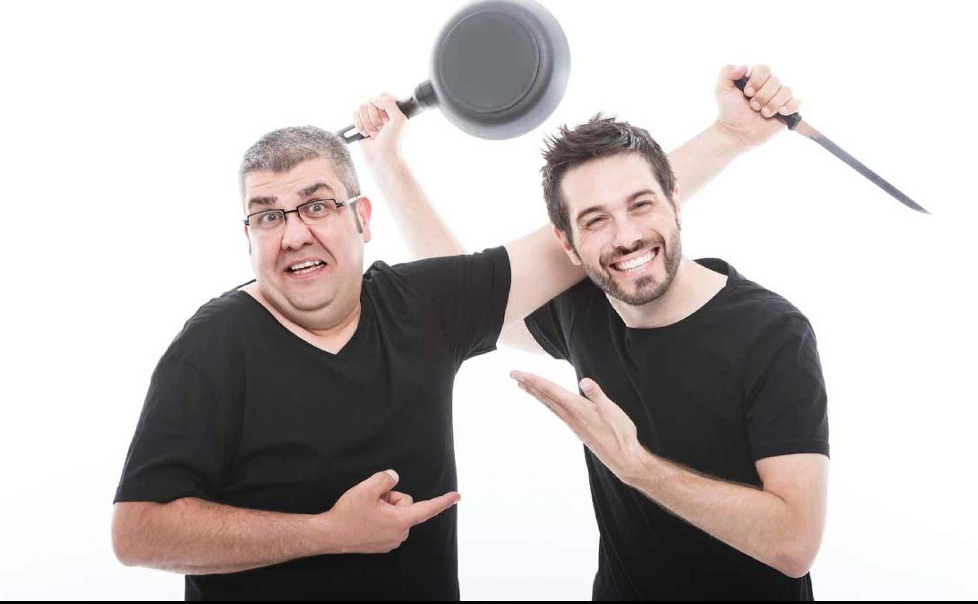 Dani Martínezjunto a su inseparable Florentino Fernández.