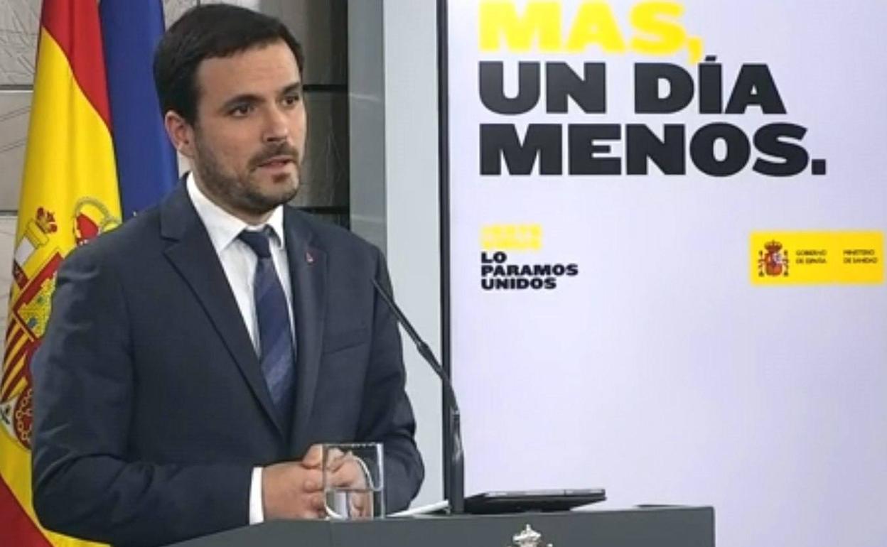 El ministro de Consumo, Alberto Garzón.