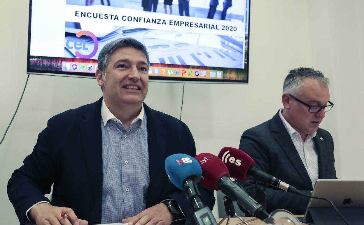 El presidente del Círculo Empresarial Leonés (CEL) y el secretario general de la asociación, Julio Álvarez y Nicesio Álvarez.