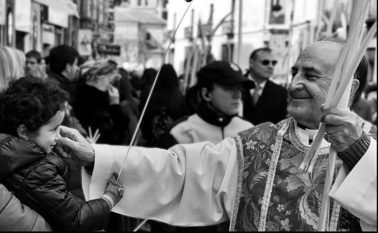 Antonio Trobajo en la Procesión de las Palmas.