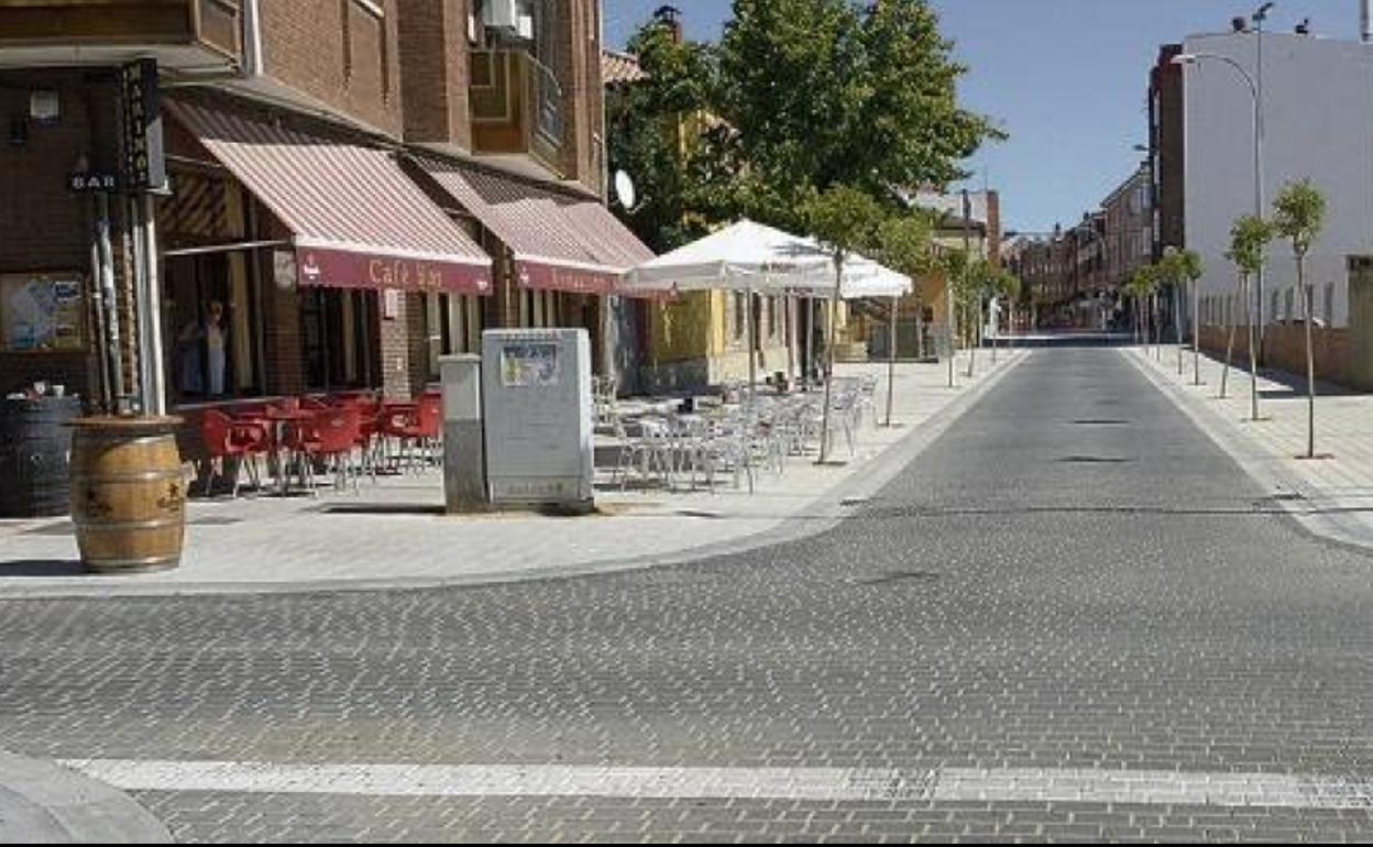Aspecto de las calles de Villaquilambre antes del confinamiento.