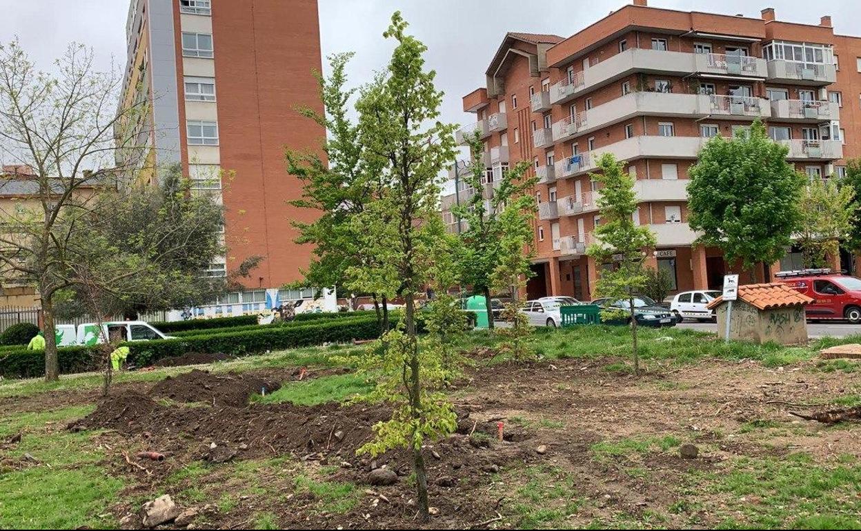 Jardín de la Bolera en León.