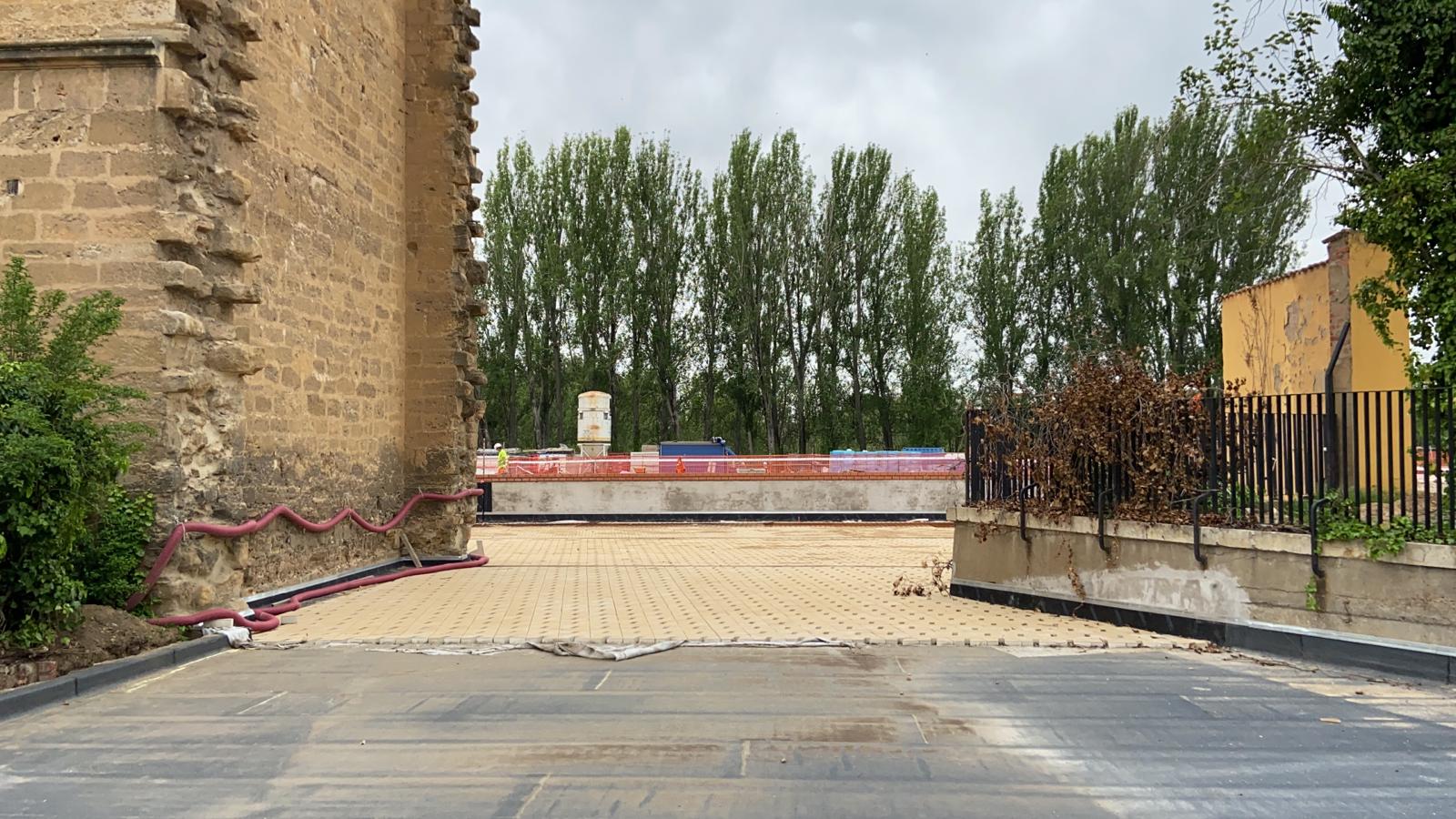 Vista de las obras en el Hostal de San Marcos. 