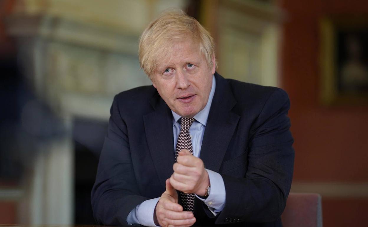Boris Johnson, durante su intevención este domingo.