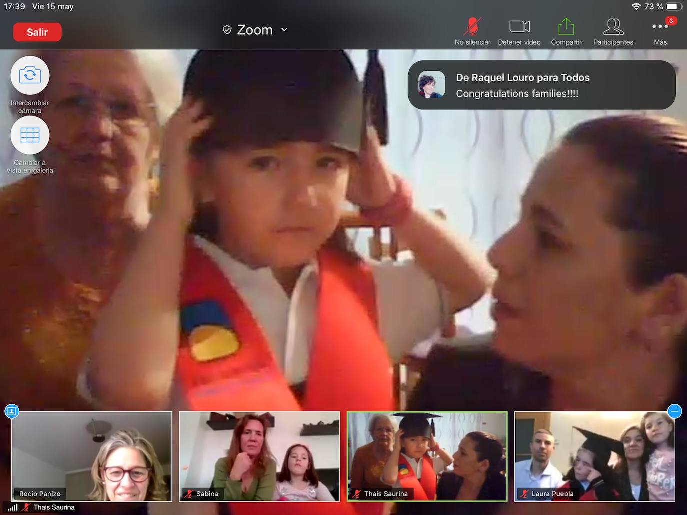 Los alumnos de Infantil del Colegio Peñacorada disfrutaron de la celebración de su salto a Primaria en una ceremonia única gracias a los medios telemáticos. 