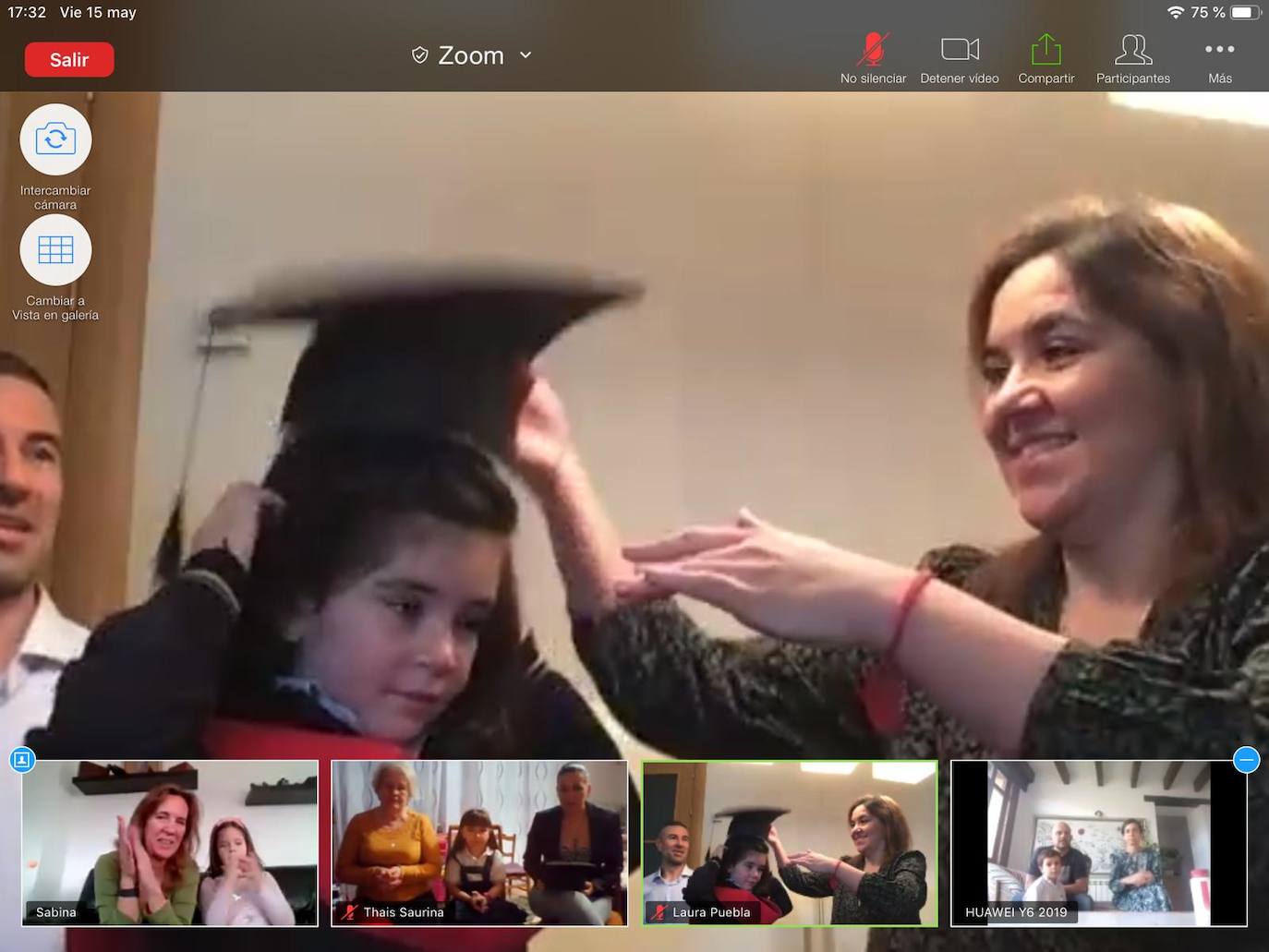 Los alumnos de Infantil del Colegio Peñacorada disfrutaron de la celebración de su salto a Primaria en una ceremonia única gracias a los medios telemáticos. 