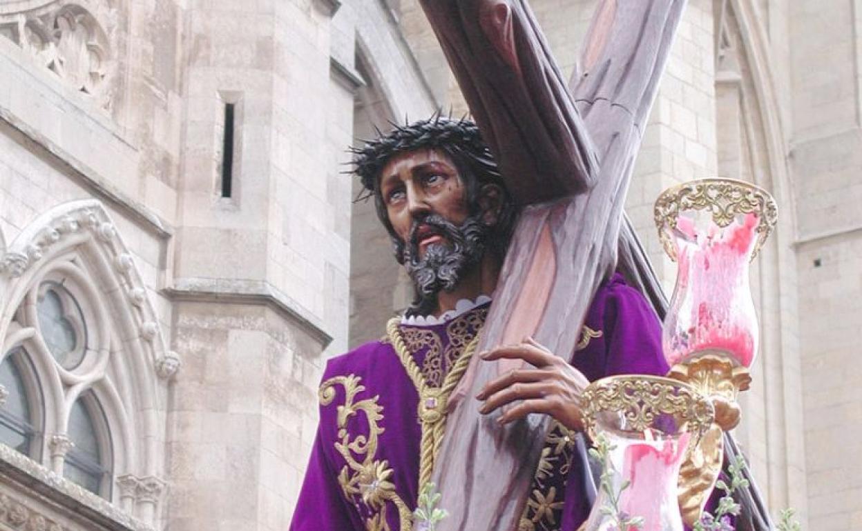 Imagen del Nazareno, figura icónica de la Semana Santa de León.