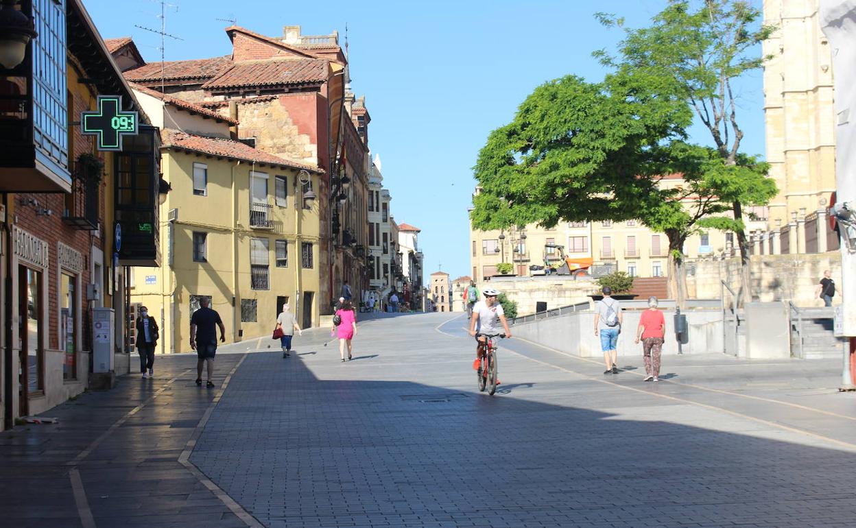 Imagen de la calle Ancha de León. 