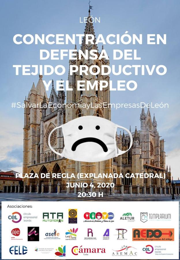 Cartel de la concentración en León. 