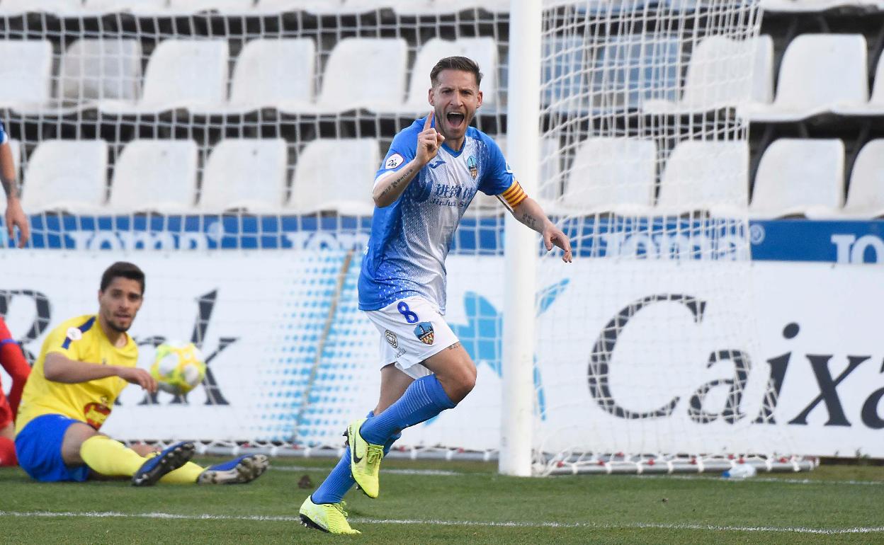 Instante de un partido del Lleida.