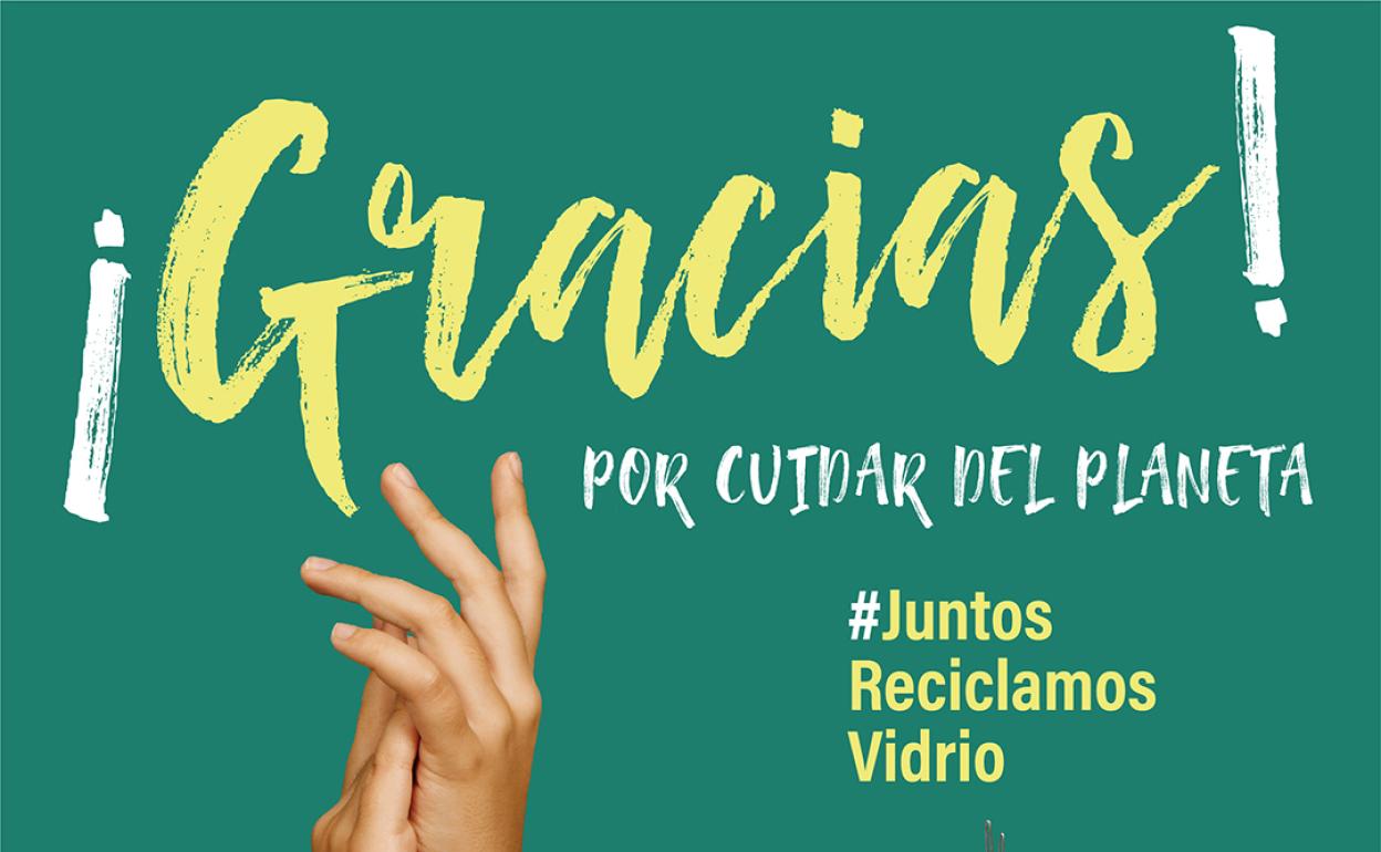 Cartel de la campaña de reciclaje. 
