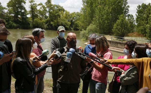 Fernando Gómez, en la rueda de prensa con los medios. 