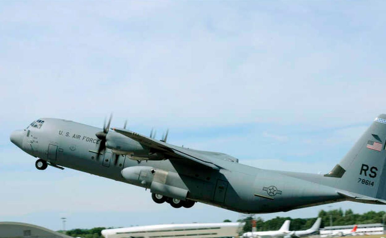 C-130 de la USAF con base en Ramstein, Alemania.