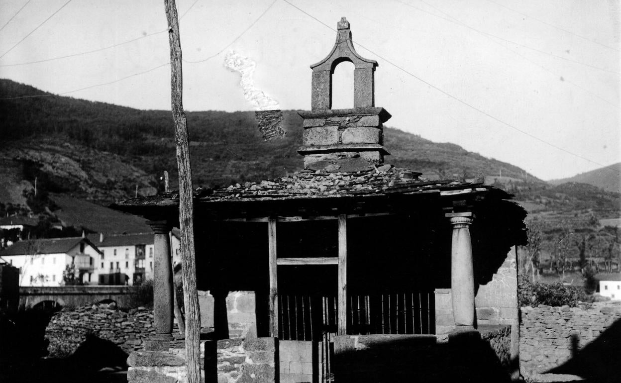 La capilla del Cristo, en una fotografía antigua. 