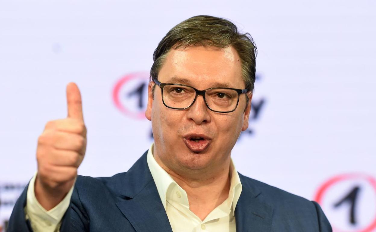 Aleksandar Vucic, candidato del Partido Progresista de Serbia.