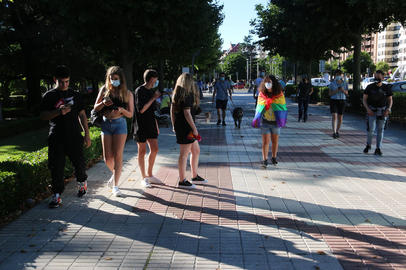 Algunos de los concentrados en el banco 'arco iris'