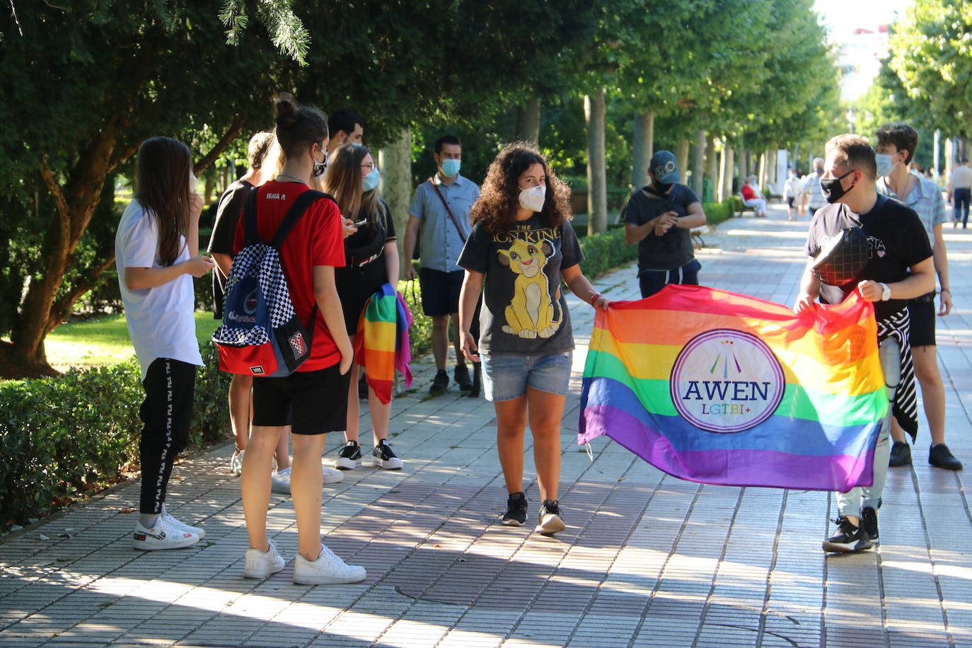 Algunos de los concentrados en el banco 'arco iris'