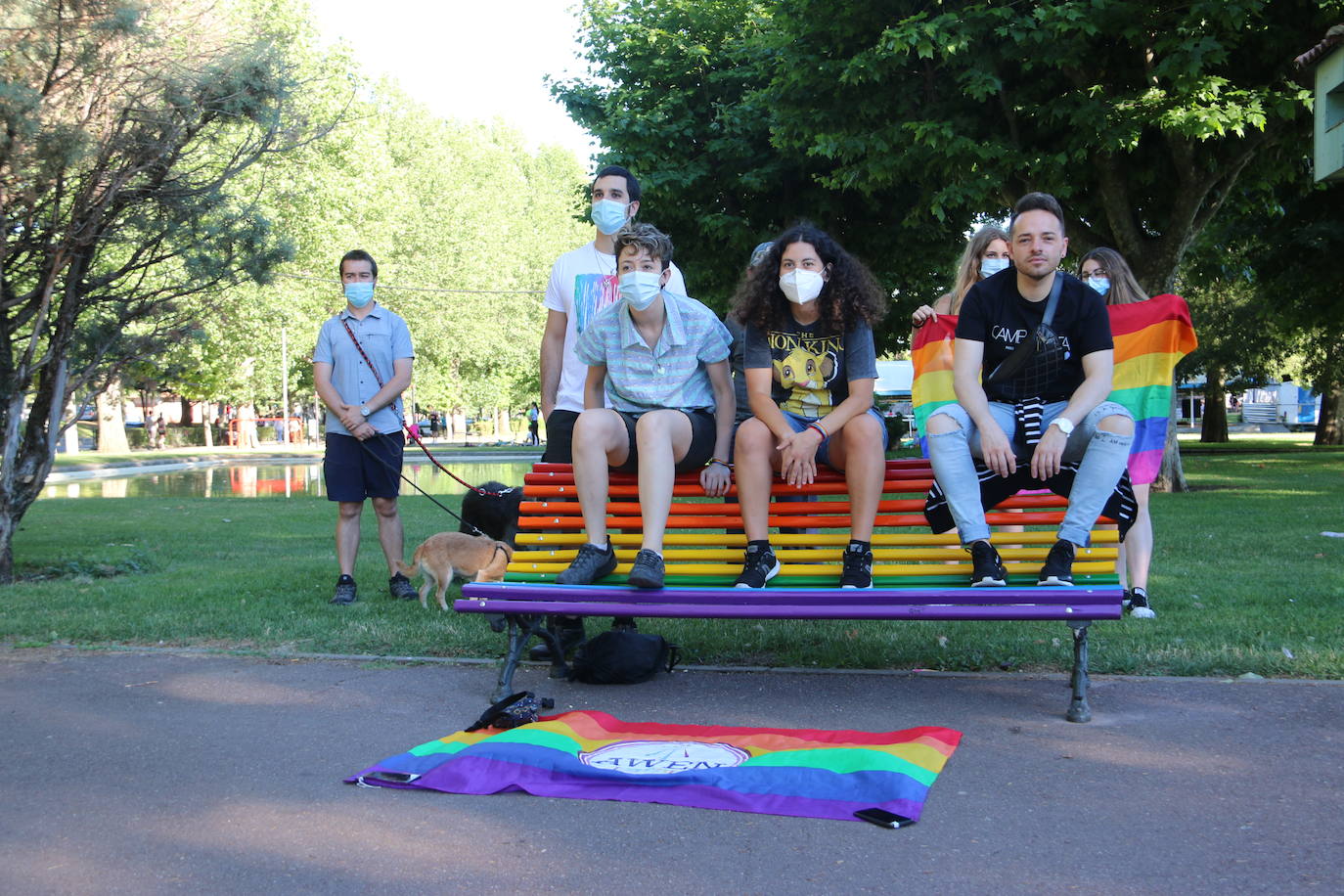 Algunos de los concentrados en el banco 'arco iris'