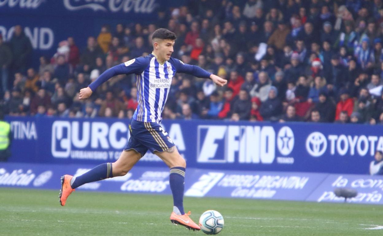 Saúl Crespo, durante un partido de la Ponferradina.