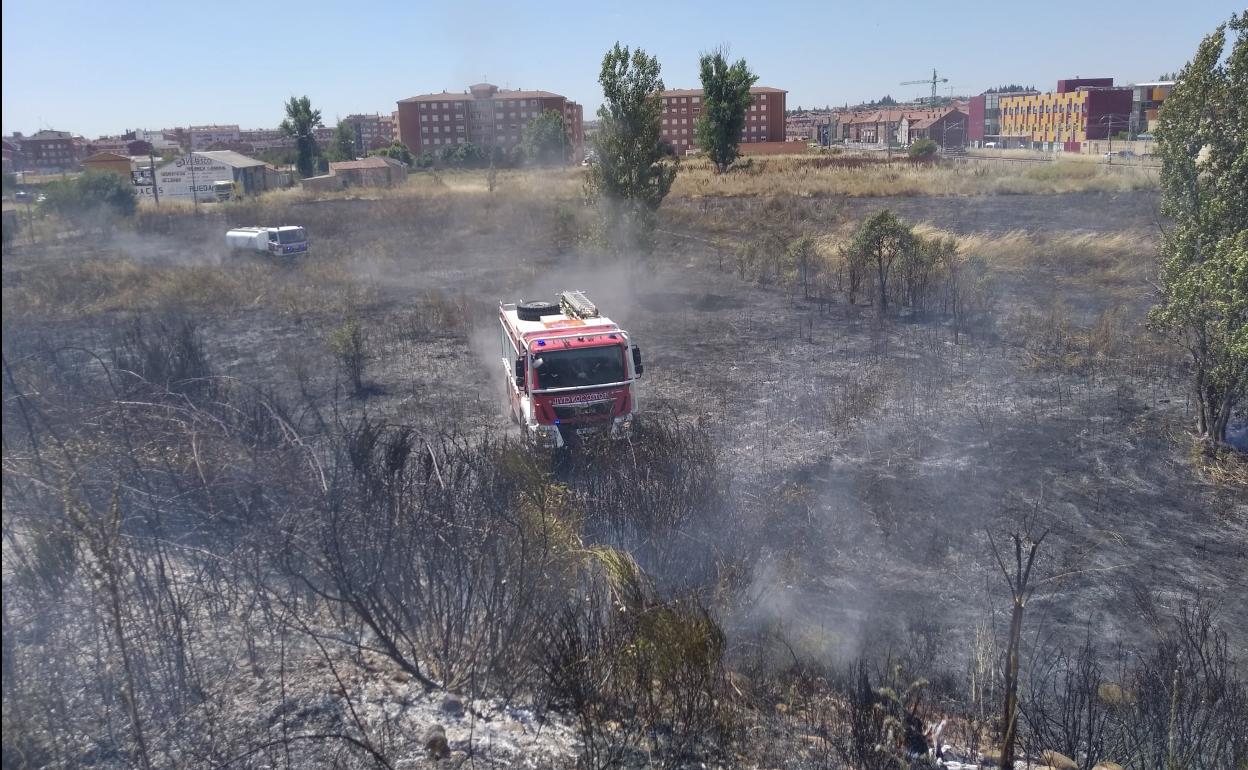 Zona donde se produjo el fuego en San Andrés.