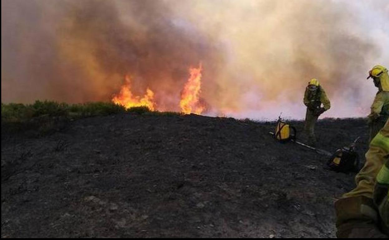 Incendio en El Bierzo.