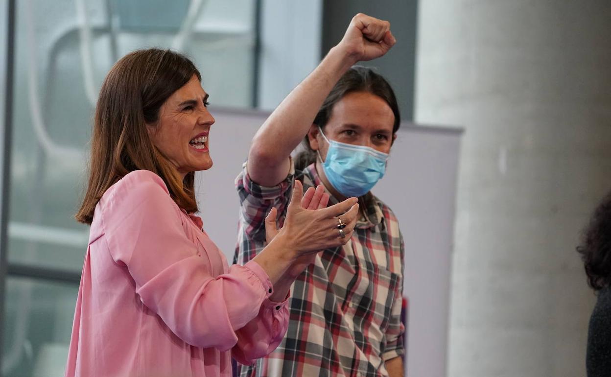 Pablo Iglesias, durante la última campaña electoral en Bilbao. 