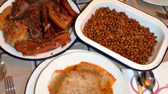 Comida típica de la montaña leonesa.