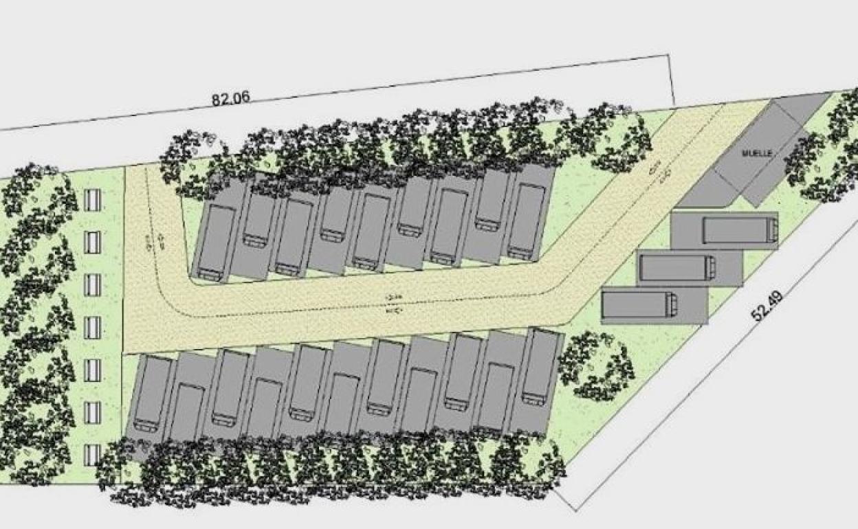 Imagen de la nueva zona de aparcamiento para autocaravanas.