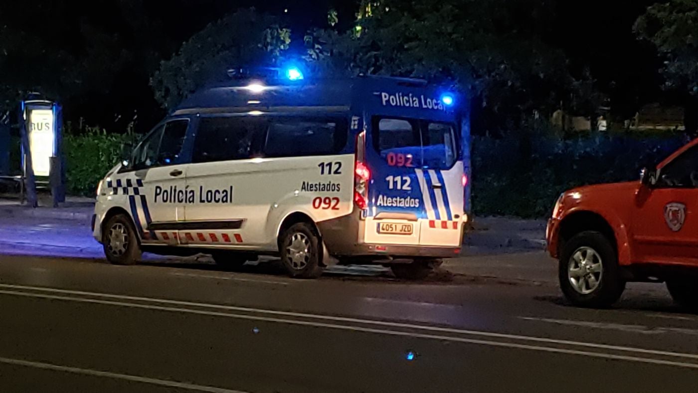 Efectivos de la Policía Local de León han identificado en la madrugada de este sábado a un conductor después de que éste estrellara su vehículo en una rotonda en Eras de Renueva.