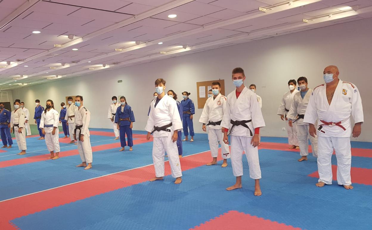 Sesión en el Centro de Tecnificación de Judo de Castilla y León.