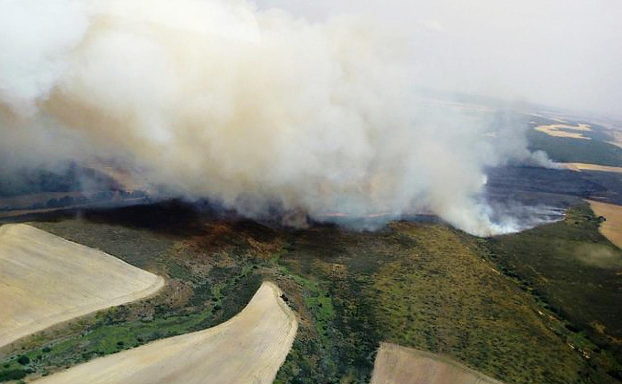 Incendio de Tabanera de Valdavia, en Palencia.