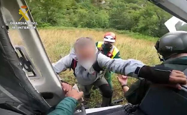 Rescate en el Collado de Llaete, en Oseja de Sajambre.