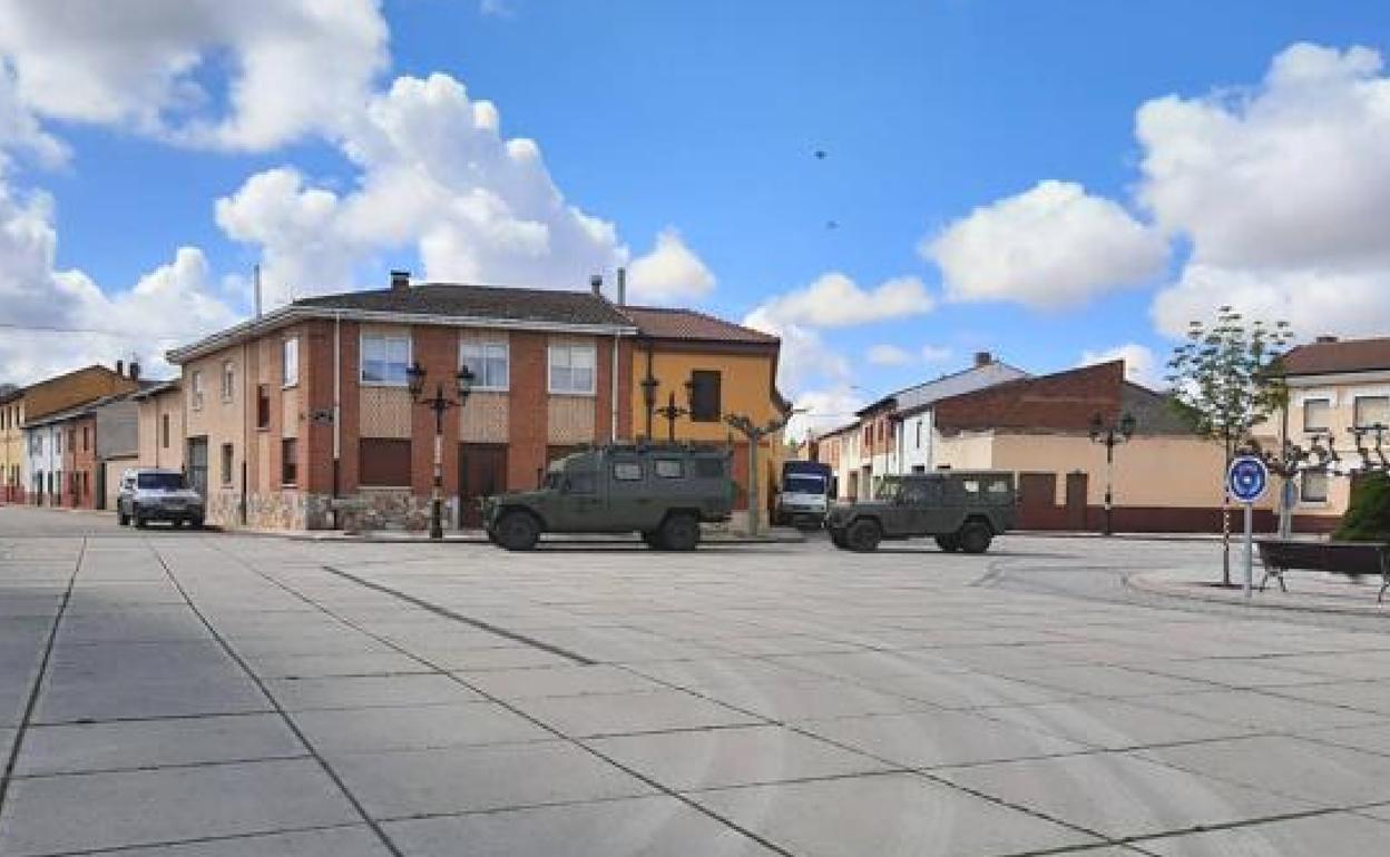 Plaza de Fresno, durante el estado de alarma. 